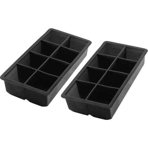 2 Pack Silicone Ice Cube Molds Large Silicone Ice Cube Square Tray Mold Mould