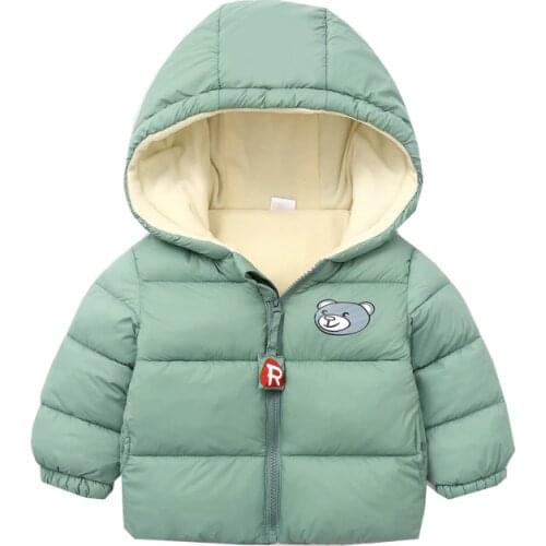 2019 Winter Boys Thick Jackets Baby Girls Cartoon Down Jacket Hooded Outerwear Children Clothing Kids Warm Coats Baby Boy Jacket
