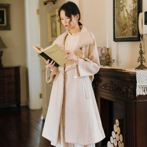 2020 new fashion womens clothing Turn-down Collar Full Solid coats and jackets women wool coat women