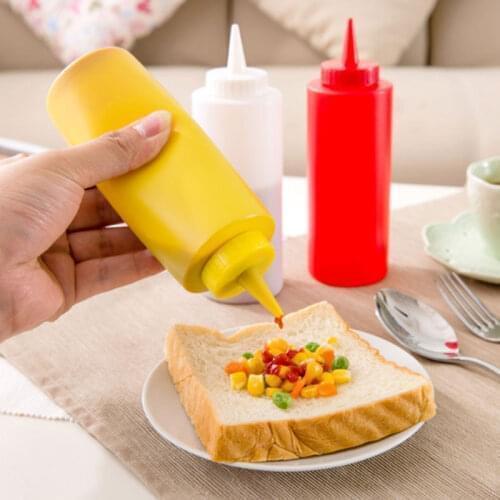 240/360/480/720ml Condiment Squeeze Bottles For Ketchup Mustard Mayo Hot Sauces Olive Oil Bottles Kitchen Gadgets Accessories