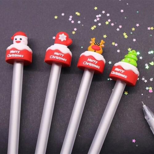 36PCS Korean Version of The Santa Claus Cartoon Gel Pen Cute Christmas Snowman Elk Platter Pen Stationery Kawaii School Supplies