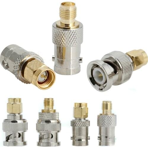 4pcs BNC To SMA Connectors Type Male Female RF Connector Adapter Test Converter Kit Set