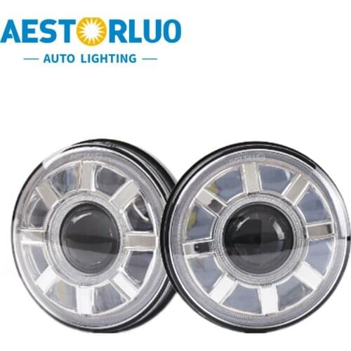 AESTORLUO 1pcs Factory Supply 7 Inch LED Round Headlight For JEEP Wrangler DRL Hi/Lo Beam Offroad 4x4 For Harley Motorcycle 60W
