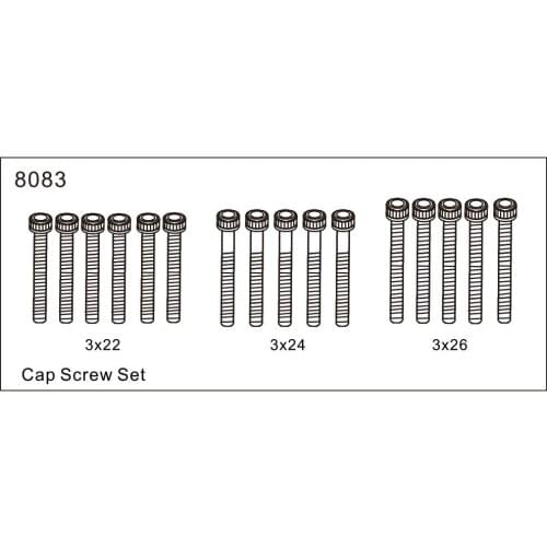 ZD racing EX07 accessories super sports car 1/7 original accessories 8083 cup head screw