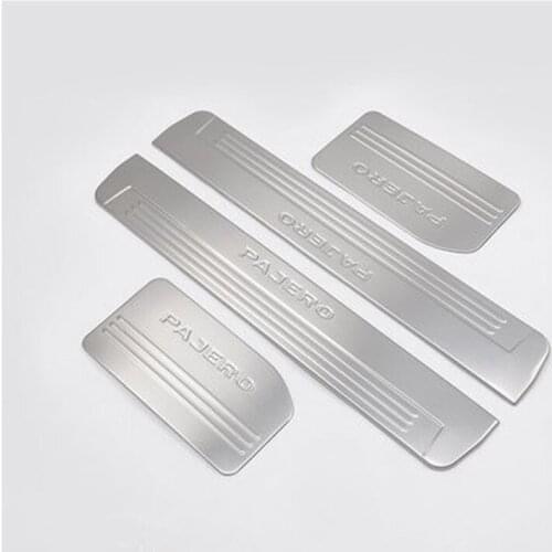 Car accessories stainless steel Car door cover outside door sill plate for Mitsubishi Pajero V93 V97 V73 2003-2018 Car styling