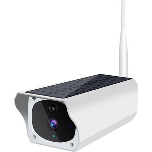 Wireless Solar Security Camera 1080P WiFi Surveillance Camera IP67 Waterproof Infrared Night Vision PIR Motion Detection