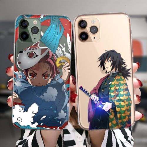 Phone Cases For iPhone 12 11 Pro XS Max 6 6S 8 7 Plus X XR 5S SE 2020 12Mini Cute Japan Anime Demon Slayer Soft Silicone Cover