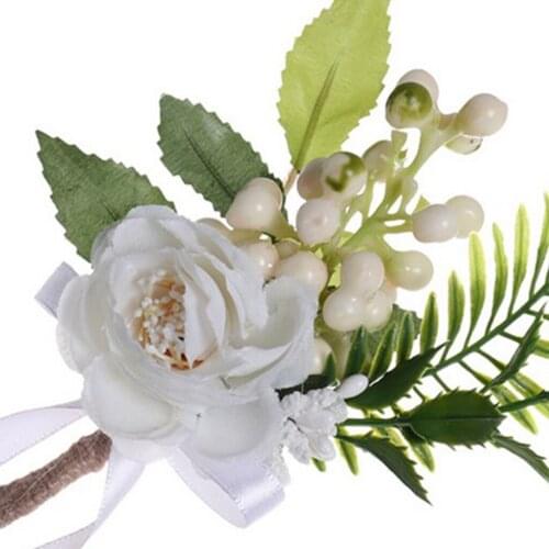 Artificial Flower Corsage Bridal Groom Bridesmaid Boutonnieres