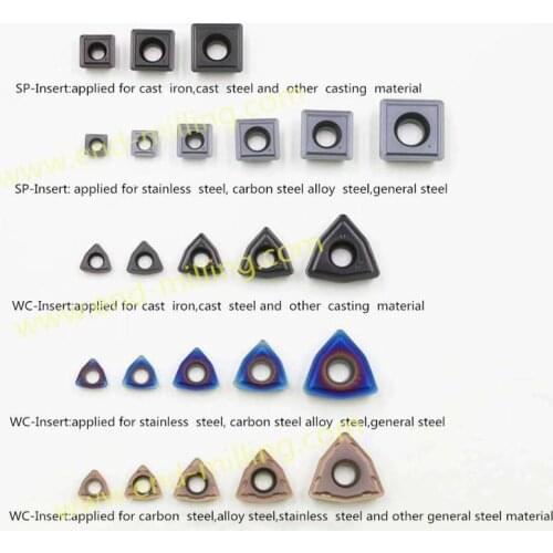 Carbide Insert Two Side Insert Milling Inserts Tools CNC Tool Milling Cutter Copper/Black HRC55