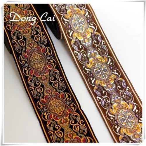 3yards/lot 5CM National computer embroidered webbing DIY handmad sewing ribbon Carpet decorative edge benches accessory
