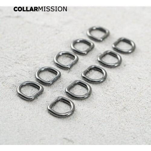 10mm Metal Non-Welded Plating Zinc Alloy D Rings For Backpacks Straps Bags Cat Dog Collar Dee Buckles DIY Accessories DK10QH