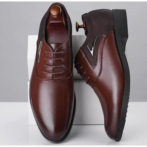High Quality Male Formal Oxford Shoes Men Brogues Shoes Lace-Up Party Business Dress Shoes big Plus Size 38-48 LK-44