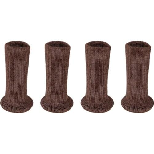 Non-slip Chair Leg Stretch Socks Soft Knitted Furniture Base Desk Leg Covers Floor Protectors Removable Table Leg Covers