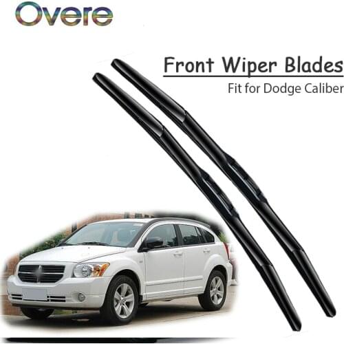 Overe 1Set Rubber Car Front Wiper Blade Kit For Dodge Caliber 2013 2012-2006 Windscreen Wiper Cleaning Brushes Accessories