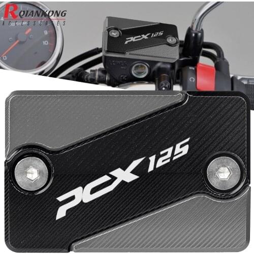 Motorcycle CNC Front Brake Reservoir Fluid Tank Cover Oil Cup Cap ProtectorFor HONDA PCX125 PCX150 2016 2017 2018 2019 2020 2021