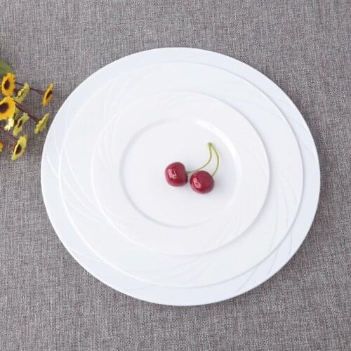 Concise And Disposable Plastic Pisc,Parties Fruit Cake Plate Bbeefsteak Plate 6 / Set