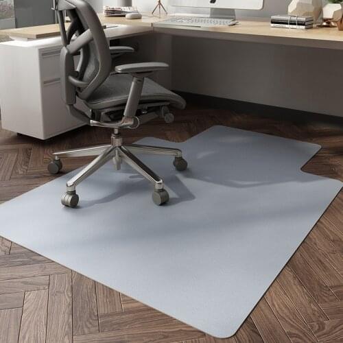 Swivel chair mat Office desk chair anti-slip Leather carpet Wooden floor protection mat solid color waterproof floor mat
