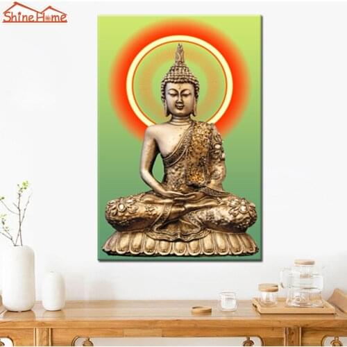 ShineHome-Buddha Painting on Canvas Wall Painting Printing Large Home Decorative Photo Wall Picture Wall Art Canvas Prints Panel