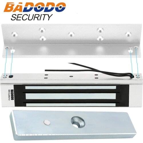 Badodo Access Control System 180KG 350LB Single Door 12V Electric Magnetic / Electromagnetic Lock with L bracket