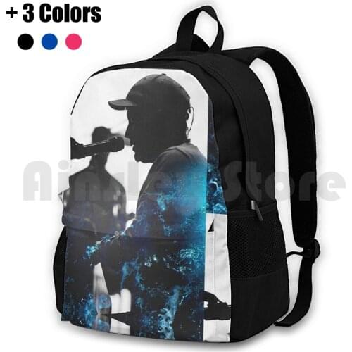 Waves Edit Outdoor Hiking Backpack Riding Climbing Sports Bag Water Music Waves
