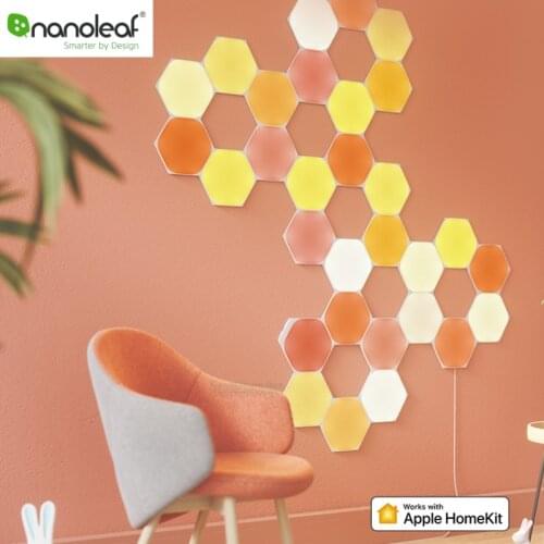 Youpin Nanoleaf Smart Hexagon Light Romantic Love Pattern Music Rhythm Livingroom Bedroom Colorful Neon Light Works With Homekit