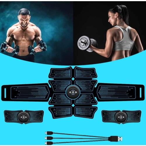 USB Recharge Electric ABS Simulator Massager Abdominal Muscle Sports Gym Home Exercise Fitness Equipment Training Apparatus