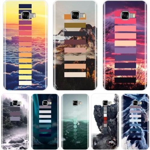 Back Cover For Samsung Galaxy C5 C7 C8 Soft Silicone Red Cloud Blue Ocean Green Case For Samsung Galaxy C5 C7 C9 Pro Phone Case