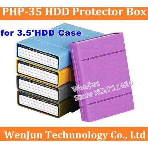 5PCS/LOT Free Shipping HDD Protector for 3.5" IDE SATA HDD Case,Hard Drive Disk Protect Cover Box,HDD Enclosure
