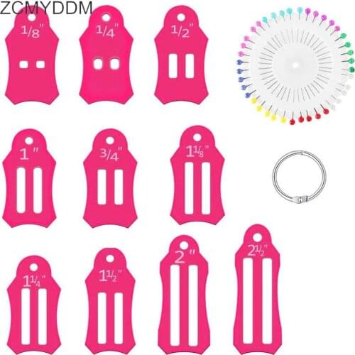 ZCMYDDM Folding Fabric Jelly Roll Sasher Tool Quilting Pins & Sewing Clips for Bias Tape Fabric Maker DIY Sewing Tools