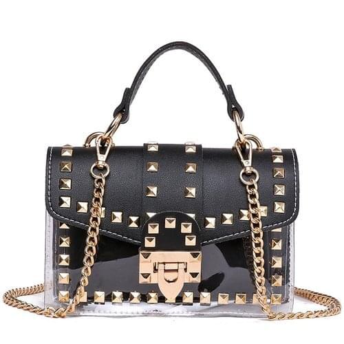 Female Mini Summer Holiday Handbags Chains Rivet Women Summer Soft Shoulder Bags Cross Body Bags