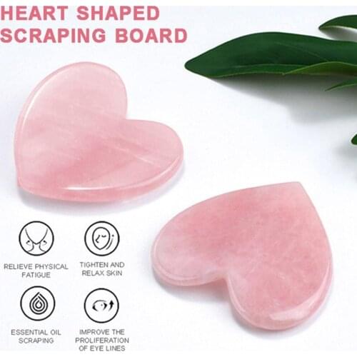1pcs Borad Acupressure Heart Shape Scraping For Home Plate Face Neck Board Scraping Massager Therapy I7N0