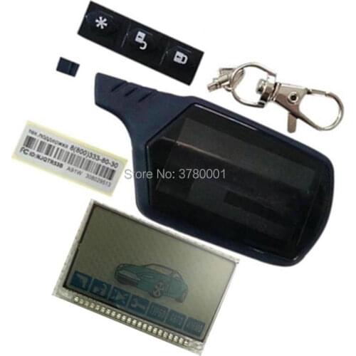 10PCS/lot A61 LCD Display Metal Pin +Keychain Body Case For 10 PCS Two way Car Alarm Starline A61 Remote Control Key Keychain