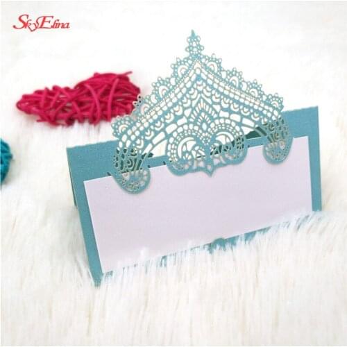 10Pcs Table Cards Laser Cut Hollow Out Seat Cards Wedding Invitations Name Place Cards Wedding Party Favors Decoration 7Z-SH935