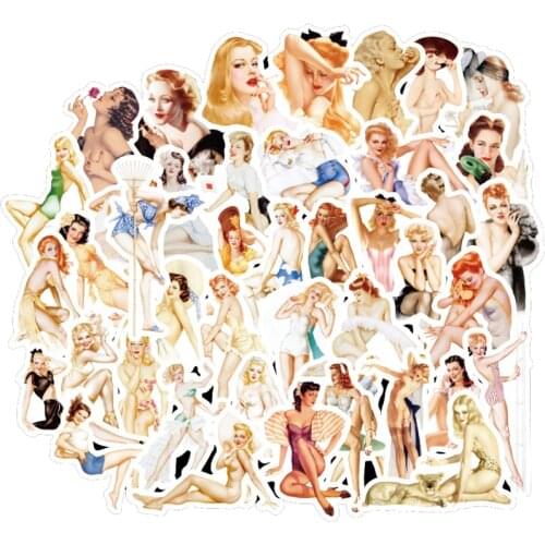 100pcs Pin-up Girl Stickers Decal For Snowboard Luggage Car Styling Laptop Waterproof Beauty Girl Skateboard Sticker Toy Gift F3