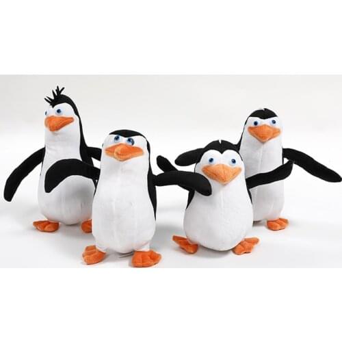 4pcs/lot Madagascar Plush Toys Madagascar Penguins Eldest Brother Novice Plush Soft Stuffed Animals Toys Doll for Kids Gifts