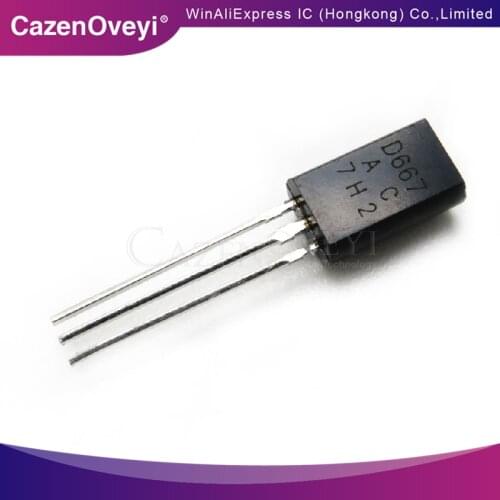 50pcs/lot 2SD667 D667 TO92 TO-92L Plastic-Encapsulate Transistors New original In Stock