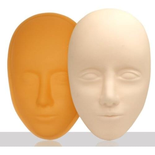 5D Facial Tattoo Training Head Silicone Practice Permanent Makeup Lip Eyebrow Tattoo Skin Mannequin Doll Face Head Tool