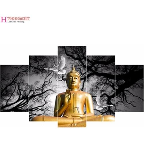 5d diy 5 parts / sentence Diamant "Buddha" diamant malerei Kreuzstich bohren voll Strass mosaic painting Decor geschenke