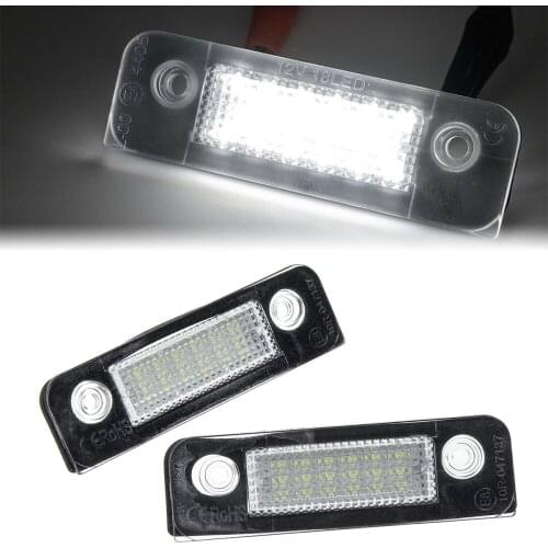 2pcs Error Free LED White License Plate Light Lamp 1332916 for Ford Fiesta Fusion 01-11 Mondeo MK2 1996-2000 Fiesta MK5 01-08