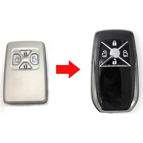 4 Button Modified Smart Remote Key Shell Case For Toyota Vellfire Previa Alphard LAND CRUISER PRADO (New Style)