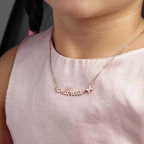Stainless Steel Childrens Name Necklace, Young Girl Jewelry, Baby Name Necklace, Little Girl Name Necklace, Little Girl Jewelry