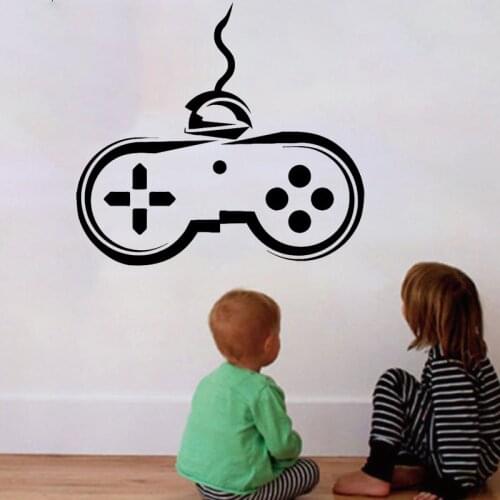 Joystick Wall Sticker Gamer Vinyl Decal Game Room Wall Decoration Gamepad Player Room Decor Boys Kids Bedroom Art Mural
