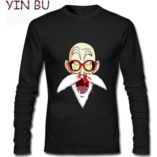 Hentai Perverted Master Roshi Nose Bleeding Tee Shirt Kame Sennin Jackie Chun Streetwear Mens T Shirt Long Sleeve