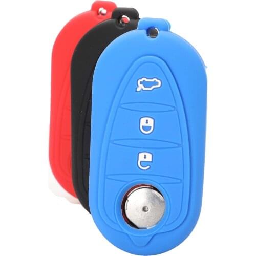 Kutery 10PCS Remote Coloful Silicone Car Key Case Shell For Alfa Romeo 4C Mito Giulietta Myth 159 GTO GTA Protection Replacement