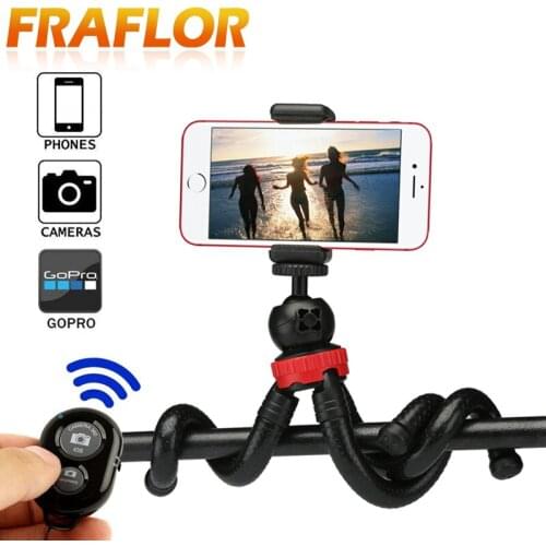 Mini Tripod Flexible Octopus Tripod Bracket with Remote Selfie Stick Control Monopod Phone Clip For SmartPhone Gopro Camera