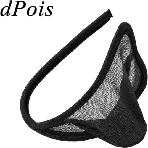 Mens Sexy Mini Lingerie See Through Sheer Mesh Bulge Pouch C-String Thong Briefs Underwear Male Gay Homme Sissy Pouch Panties