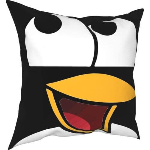 Awesome Linux Penguin Pillowcase Printed Polyester Cushion Cover Decor Pillow Case Cover Chair Zippered 40*40cm