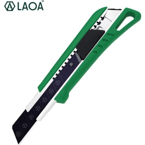 LAOA Black blade Utility Knife rack heavy cutting tools industrial use box foil knife wallpaper cutter handtools