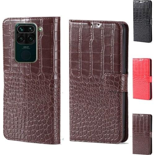 Luxury Crocodile design Flip Leather Wallet Phone Case For Xiaomi Redmi Note 9 Stand Function Phone cover card slot