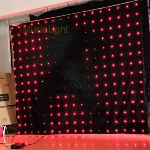 P18 2.5M*3M LED Video Curtain Backdrop With DMX Controller 60 Animated Patterns Christmas Effect Light LED Vision Cloth